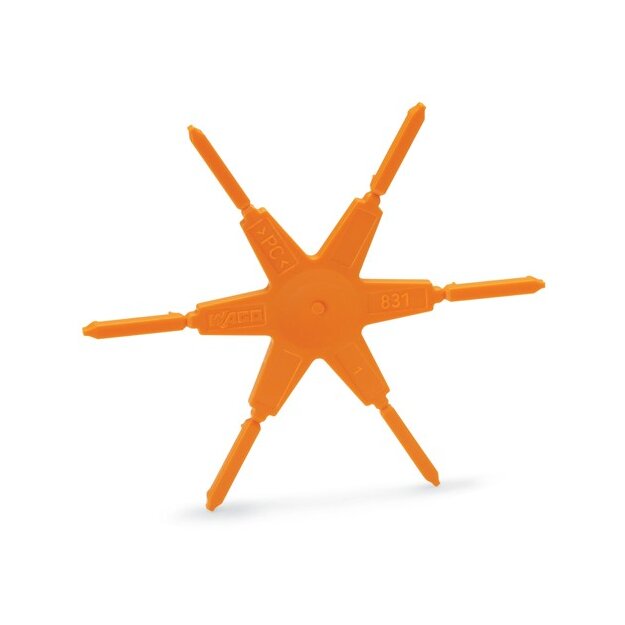 Wago 831-500 Kodierträger mit sechs Kodierstiften orange