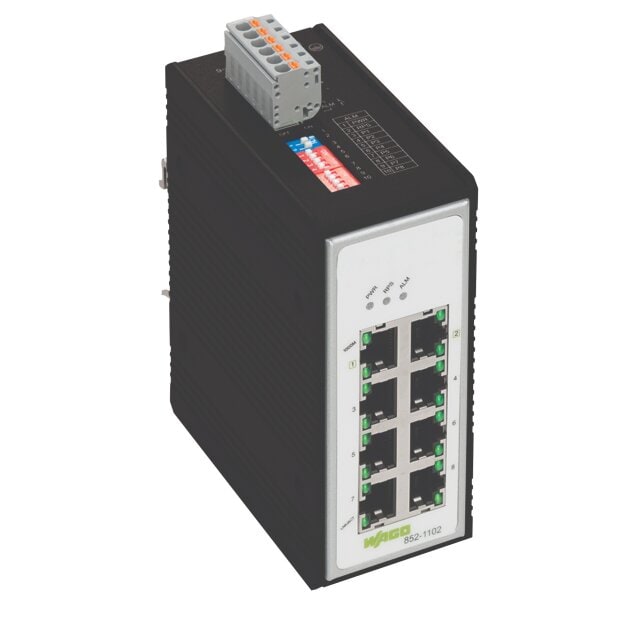 Wago 852-1102 Industrial-Switch 8-Port 1000BASE-T schwarz