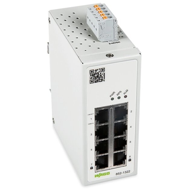 Wago 852-1322 Industrial-Managed-Switch 8-Port 1000BASE-T  MAC Security