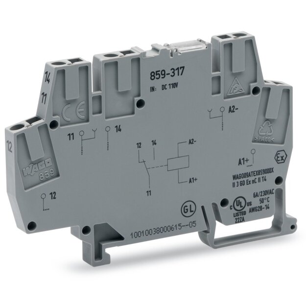 Wago 859-317 Relaismodul DC 110 V 1 Wechsler grau