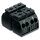 Wago 862-1562 4-Leiter-Geräteanschlussklemme 2-polig L1-N 4 mm² schwarz