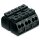 Wago 862-1593 4-Leiter-Geräteanschlussklemme 3-polig PE-N-L1 4 mm² schwarz