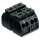 Wago 862-2532 4-Leiter-Geräteanschlussklemme 2-polig N-L1 4 mm² schwarz