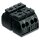 Wago 862-2562 4-Leiter-Geräteanschlussklemme 2-polig N-L1 4 mm² schwarz