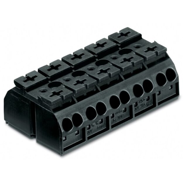 Wago 862-505 4-Leiter-Geräteanschlussklemme 5-polig 4 mm² schwarz