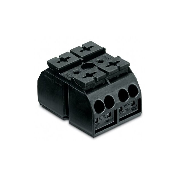 Wago 862-532 4-Leiter-Geräteanschlussklemme 2-polig 4 mm² schwarz
