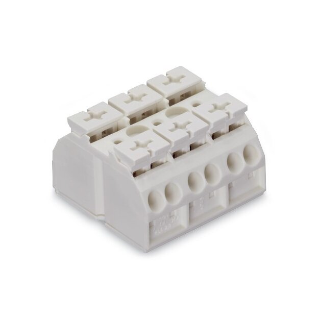 Wago 862-693 4-Leiter-Geräteanschlussklemme 3-polig 4 mm² weiß