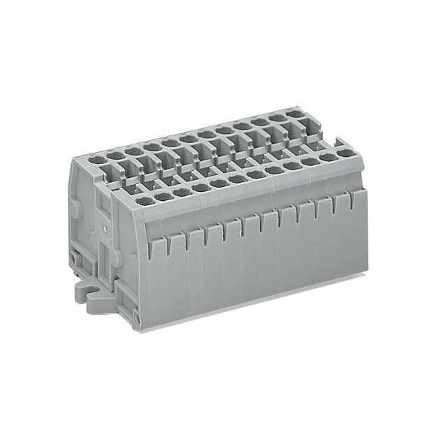 Wago 869-202 Klemmenleiste 2-polig mit Befestigungsflanschen M4 2,5 mm² grau