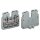 Wago 869-301 2-Leiter-Endklemme mit Befestigungsflansch M3 2,5 mm² grau