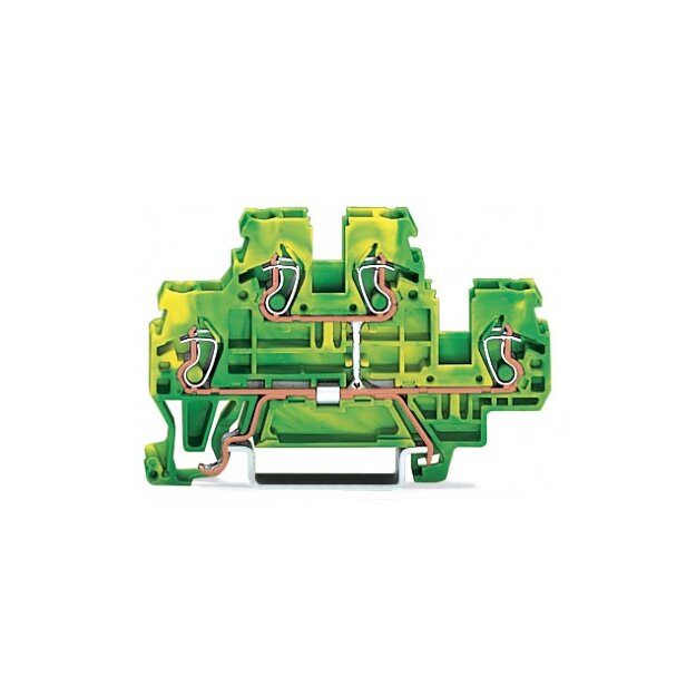 Wago 870-507 Doppelstockklemme PE 2,5 mm² grün-gelb