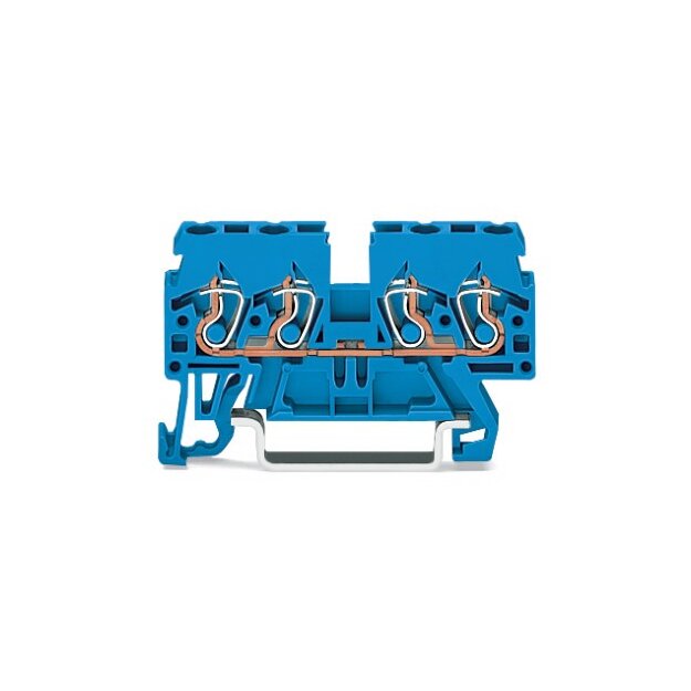 Wago 870-834 4-Leiter-Durchgangsklemme 2,5 mm² blau