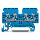Wago 870-834 4-Leiter-Durchgangsklemme 2,5 mm² blau