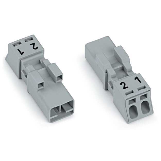 Wago 890-252 Stecker 2-polig Kodierung B grau