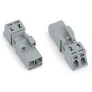 Wago 890-252 Stecker 2-polig Kodierung B grau
