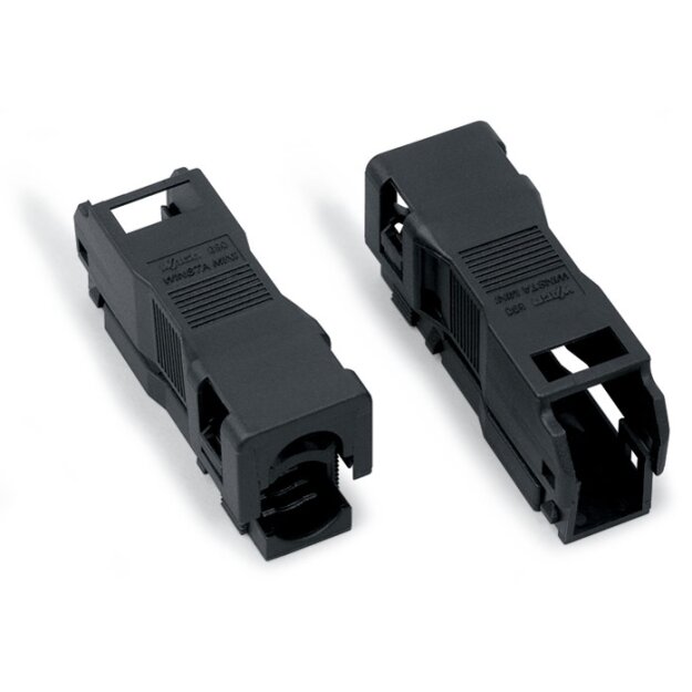 Wago 890-502 Zugentlastungsgehäuse 2-polig mit Rastschelle für 1 Leitung 3,8 ... 8,2 mm 30 mm schwarz