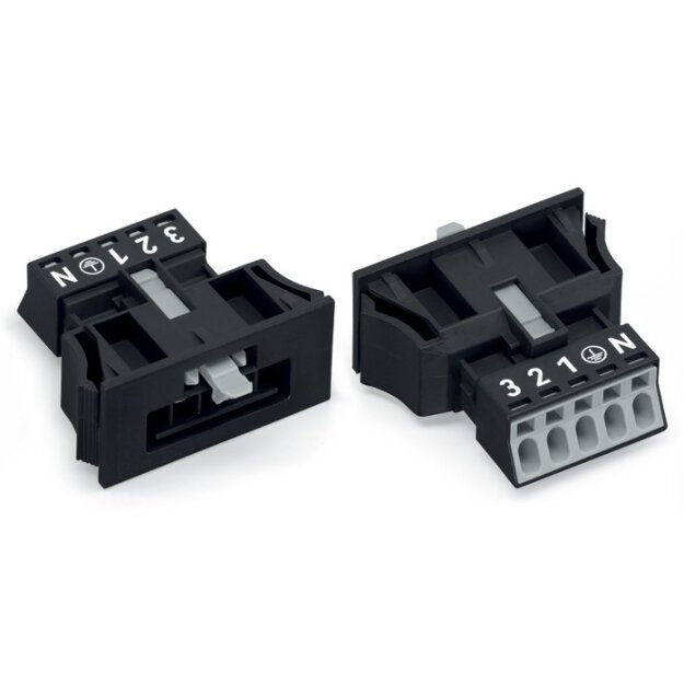 Wago 890-715 Snap-In-Stecker 5-polig Kodierung A schwarz