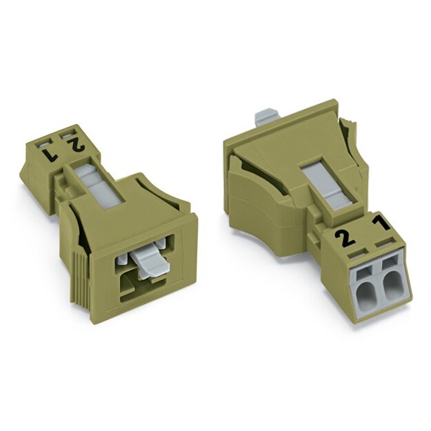 Wago 890-772 Snap-In-Stecker 2-polig Kodierung B hellgrün