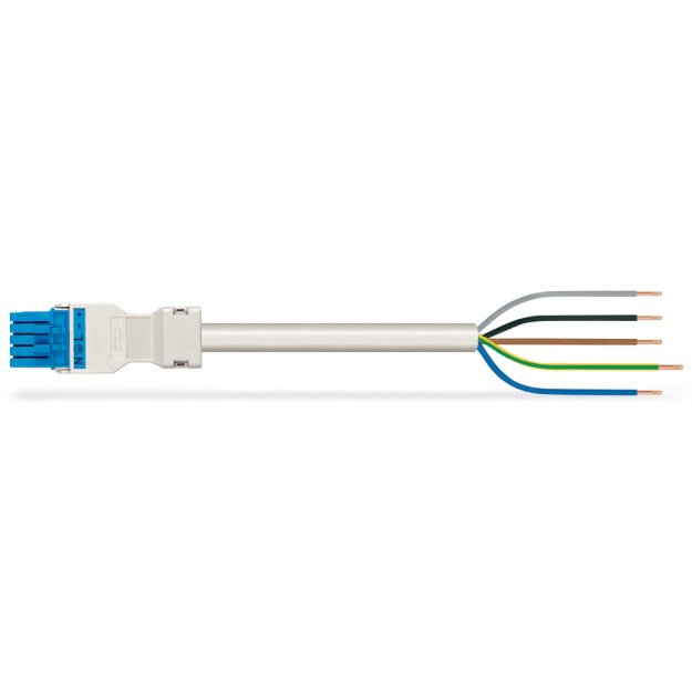 Wago 891-8985/106-302 konfektionierte Anschlussleitung Eca Buchse/offenes Ende 5-polig Kodierung I 1,5 mm² 3 m blau