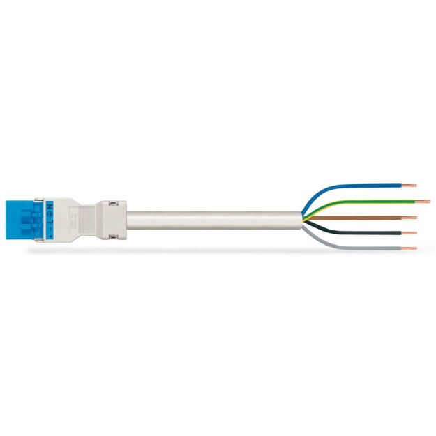 Wago 891-8985/216-102 konfektionierte Anschlussleitung Eca Stecker/offenes Ende 5-polig Kodierung I 1,5 mm² 1 m blau