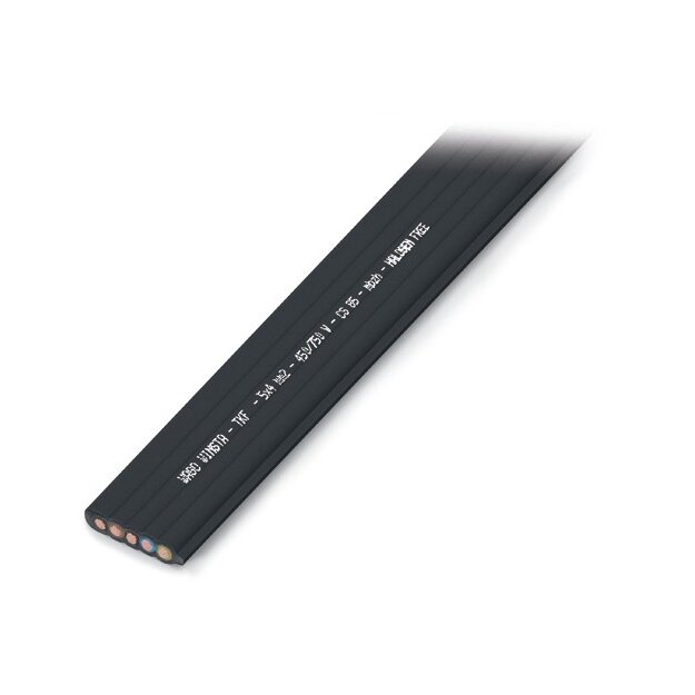 Wago 897-453 Flachleitung 5G4 mm² halogenfrei 3L + N + PE 0,6 / 1 kV schwarz
