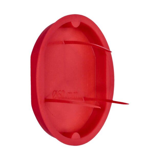 Voxura K04-0200-60 Signaldeckel rot Ø 60mm für Unterputz-Gerätedose Unterputzdose Schalterdose Verteilerdose rund