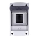B-WARE Voxura Aufputz Feuchtraum Verteiler 1-reihig IP65 2-4 Module, Tür transparent