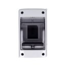 B-WARE Voxura Aufputz Feuchtraum Verteiler 1-reihig IP65 2-4 Module, Tür transparent