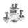 Kaiser 9605 Erdleitungsbride 3/8-3/4 (16.6-26.5m 4 50 mm² Seil Draht ø 8 mm