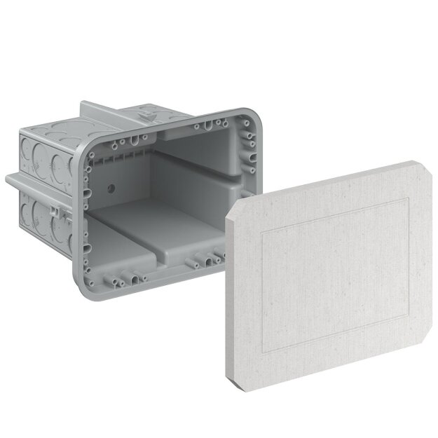 Kaiser 1298-38 Betonbau Universal-Einbaugehäuse mit Mineralfaserplatte 258x188x200 mm
