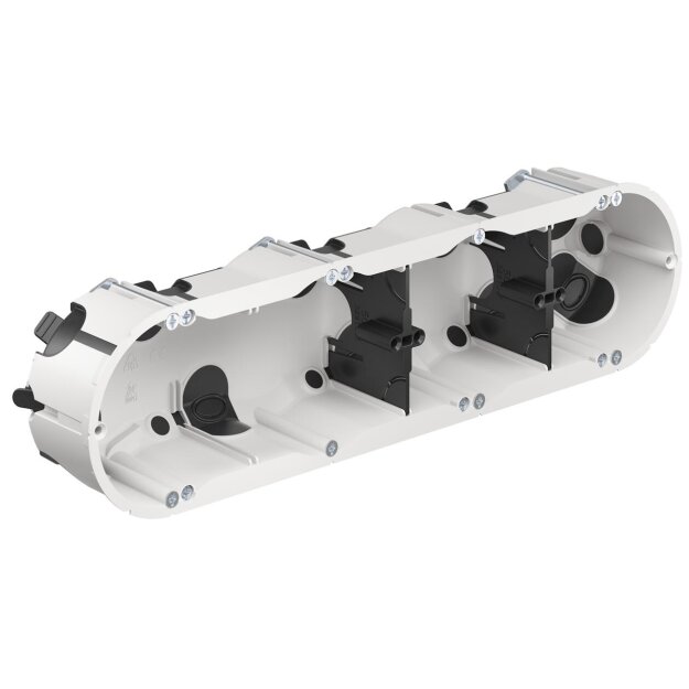 Kaiser 9254-78 Hohlwand Geräte-Verbindungsdose O-range ECON 4 halogenfrei mit Geräteschrauben Tiefe 48 mm