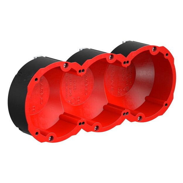 Kaiser 9498-77.03 Quickbox HWD 90 3x1 ø83mm Hohlwand- dose für Brandschutzwände F30 F90