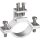 Kaiser 9610.02 Erdleitungsbride 1 1¼ (33.5-41.9mm 2 x 4 50 mm² Seil Draht ø 8 mm