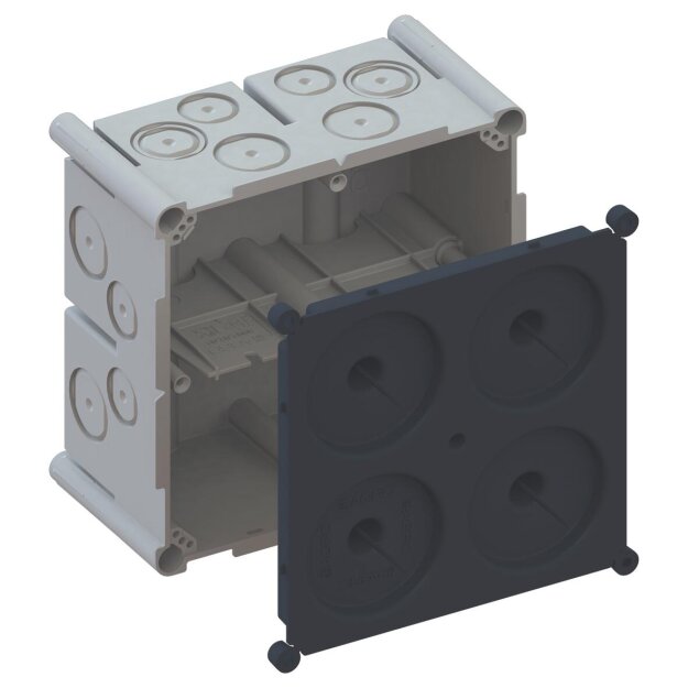 Kaiser 9902.24 AGRO Einlasskasten 2x2 mit Schutzdeckel und Trennwand