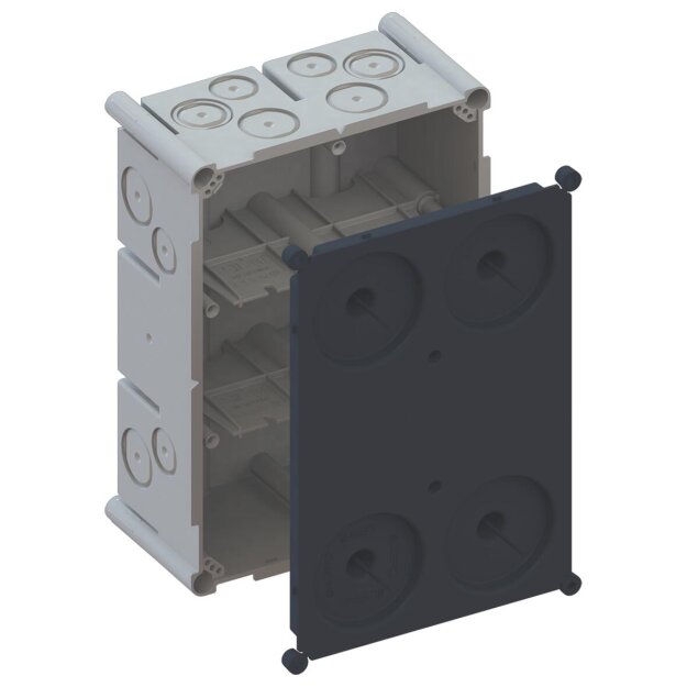 Kaiser 9902.26 AGRO Einlasskasten 3x2 mit Schutzdeckel und Trennwand