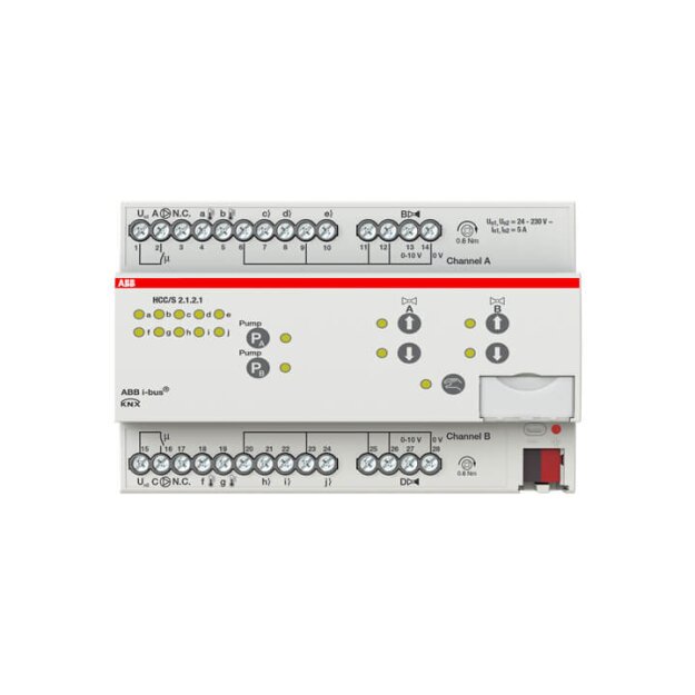ABB 2CDG110219R0011 HCC/S2.1.2.1 Heiz-/Kühlkreis Controller 2fach 0-10 V manuelle Bedienung REG HCC/S2.1.2.1