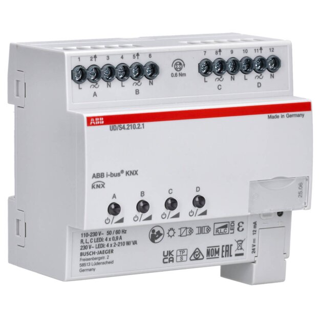 ABB 2CKA006197A0047 UD/S4.210.2.1 LED-Dimmer 4-fach 210 W/VA REG UD/S4.210.2.1