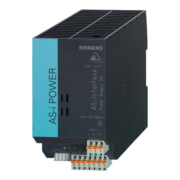 Siemens 3RX9502-0BA00 AS-I Netzteil IP20 out: AS-I DC30V 5A in: AC120V/230V mit Erdschlusserkennung