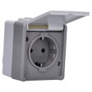 Siemens 5UB4711 DELTA fläche IP44 AP dunkelgrau/hellgrau Schuko-Steckdose 10/16A 250V