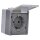 Siemens 5UB4711 DELTA fläche IP44 AP dunkelgrau/hellgrau Schuko-Steckdose 10/16A 250V