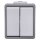 Siemens 5TA4705 DELTA fläche IP44 AP dunkelgrau/hellgrau Serienschalter 10A 250V 66x 75mm
