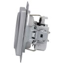 Siemens 5UB1931 DELTA i-system aluminiummetallic Schuko-Steckdose 10/16A 250V Mit schraubenlosen Anschlussklemmen