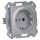 Siemens 5UB1931 DELTA i-system aluminiummetallic Schuko-Steckdose 10/16A 250V Mit schraubenlosen Anschlussklemmen