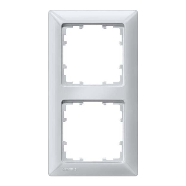 Siemens 5TG2552-3 DELTA line aluminiummetallic Rahmen 2-Fach 151x 80mm