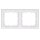 Siemens 5TG2552-0 DELTA line titanweiß Rahmen 2-Fach 151x 80mm