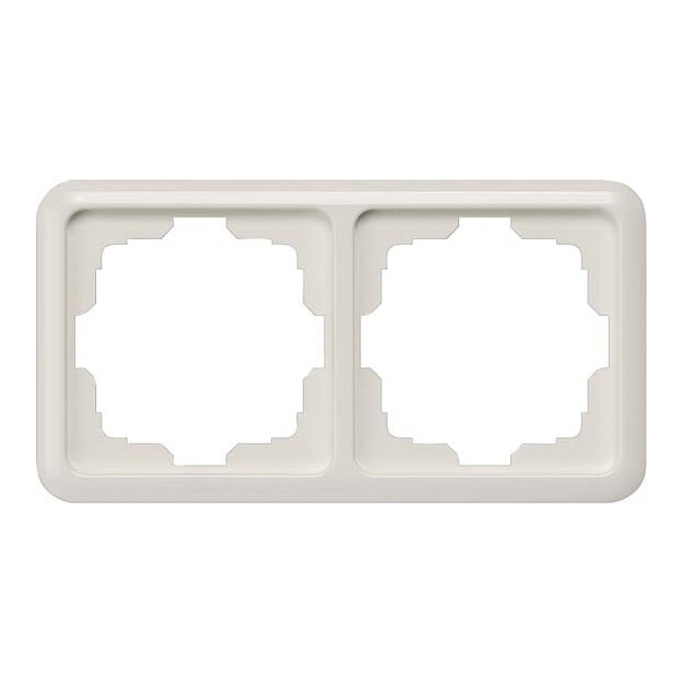 Siemens 5TG1802 DELTA profil titanweiß Rahmen 2-Fach ausgeschnitten 151x 80mm