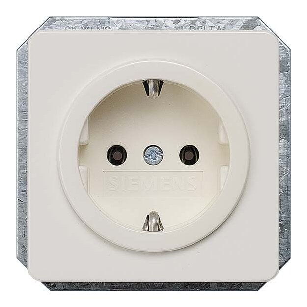 Siemens 5UB1403 DELTA profil titanweiß Schuko-Steckdose 10/16A 250V Mit schraubenlosen Anschlussklemmen