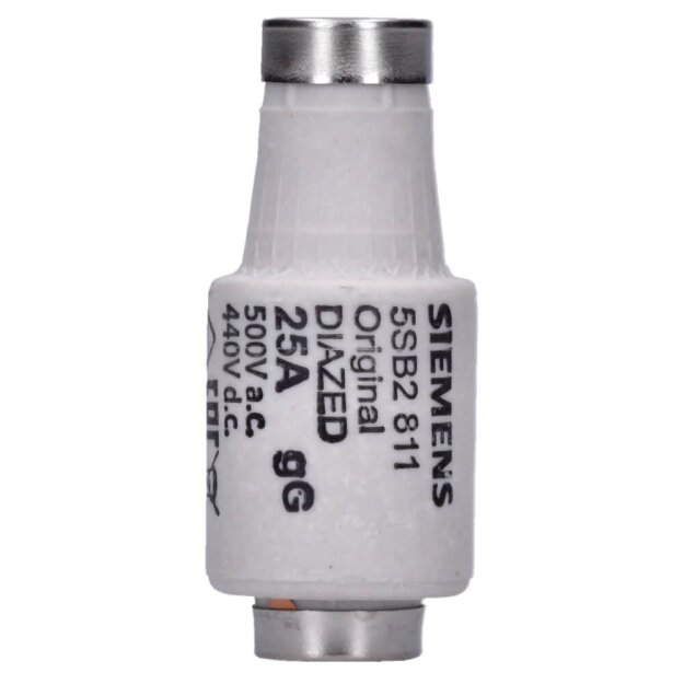 Siemens 5SB2811 DIAZED-Sicherungseinsatz 500V a.c./440V d.c. für Kabel- und Leitungsschutz gG Größe DII