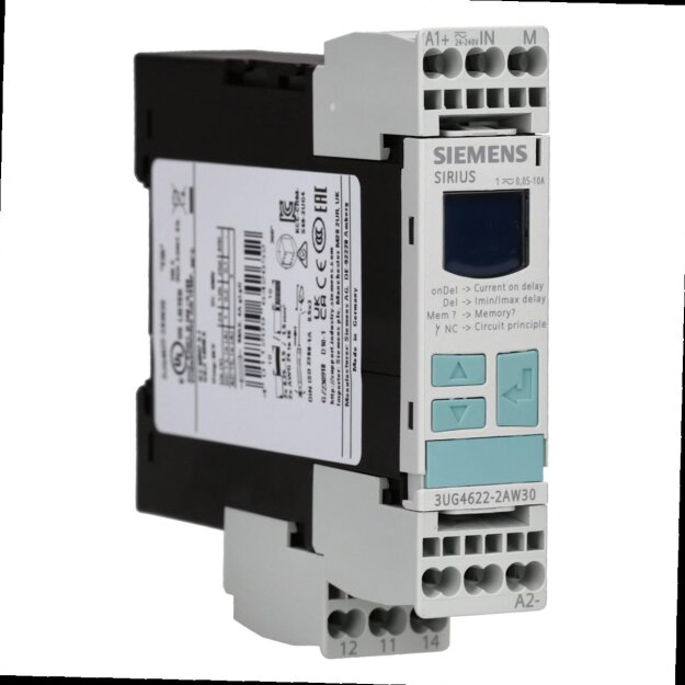 Siemens 3UG4622-2AW30 Digitales Überwachungsrelais Stromüberwachung 22,5mm von 0.1 bis 10A AC/DC