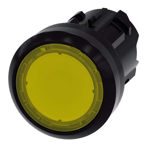 Siemens 3SU1001-0AB30-0AA0 Drucktaster beleuchtet 22mm rund Kunststoff gelb Druckknopf