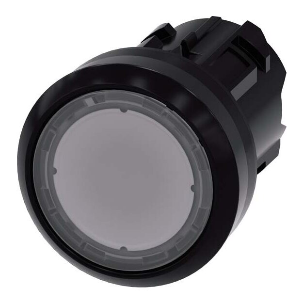 Siemens 3SU1001-0AB70-0AA0 Drucktaster beleuchtet 22mm rund Kunststoff klar Druckknopf
